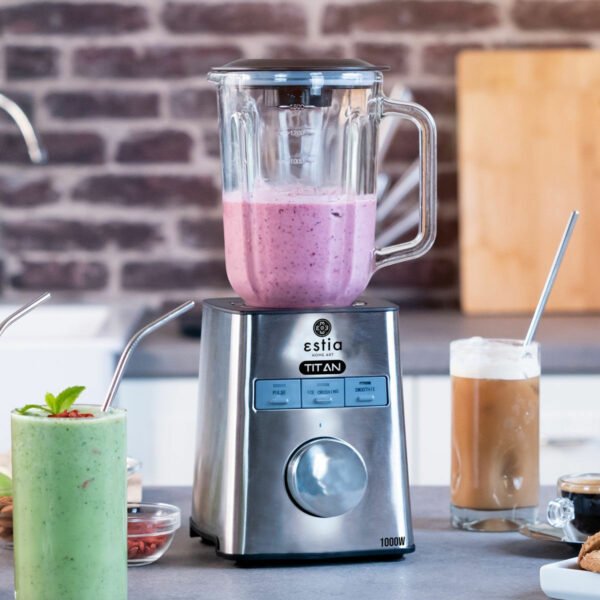 Estia Titan 06-11833 Μπλέντερ για Smoothies με Γυάλινη Κανάτα 1.5lt 1000W Inox - Image 2