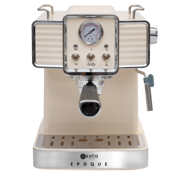 Estia Retro Epoque 06-12342 Μηχανή Espresso 1350W Πίεσης 20bar Μπεζ