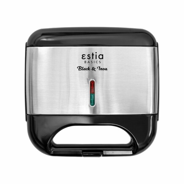 Estia 06-12175 Τοστιέρα Black and Ιnox για 2 Τοστ 800W Μαύρη