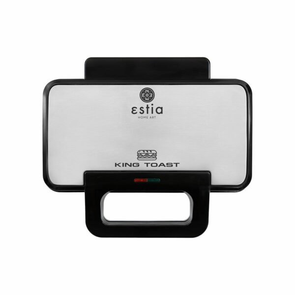Estia King Toast 06-12359 Τοστιέρα με Αποσπώμενες Πλάκες για 2 Τοστ 900W Inox