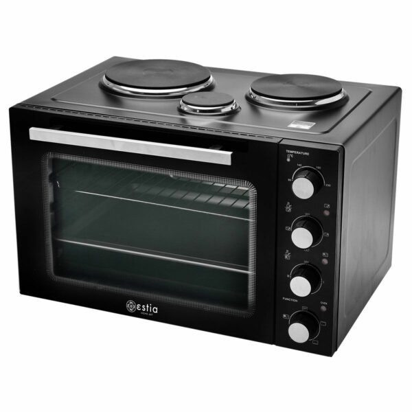 Estia Compact Cooker 06-17262 Ηλεκτρικό Φουρνάκι 48lt με 3 Εστίες και Αέρα - Image 2