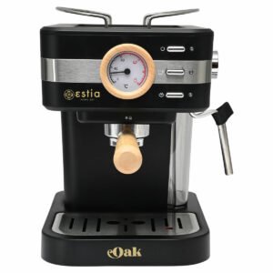 Estia 06-18986 Οak Μηχανή Espresso 950W Πίεσης 15bar για cappuccino Λευκή