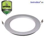 LED Πάνελ Χωνευτό Στρογγυλό Φωτιστικό Οροφής Ασημί 18W 6400K