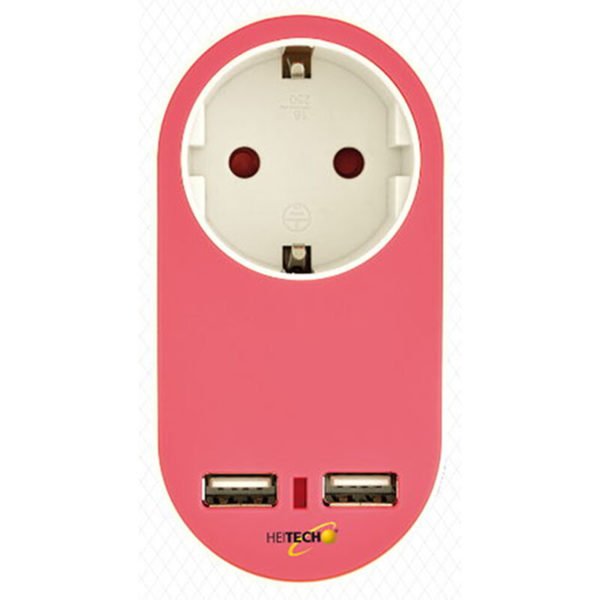 Heitech 04002264 Πρίζα σούκο με 2 USB - Image 3