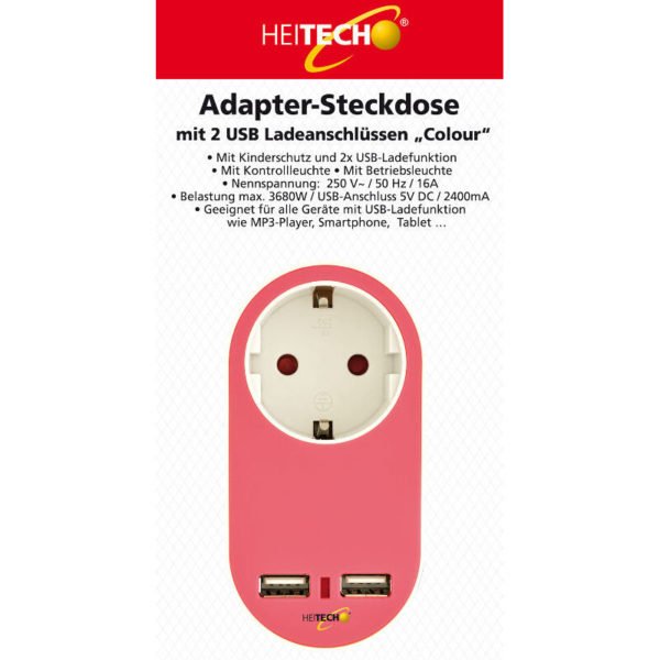 Heitech 04002264 Πρίζα σούκο με 2 USB - Image 4