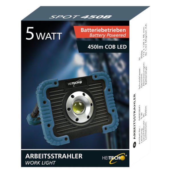 Heitech 04003641 Ανθεκτικός φακός συνεργείου με COB LED 5 W - Image 8