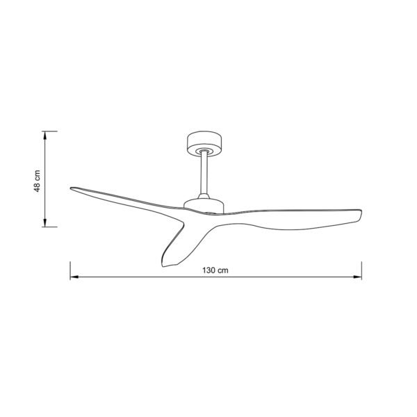 it-Lighting Trent - Fan in Black and wooden Color (102000685) - Image 2