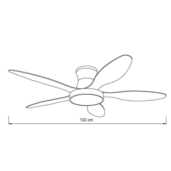 it-Lighting Denali 24W 3CCT LED Fan Light in Grey and wooden Color (102000730) - Image 2