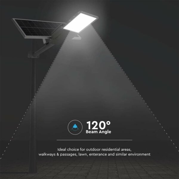 V-TAC 10228 Ηλιακό Φωτιστικό Δρόμου 70W 4000K με Γκρι Σώμα και Τηλεχειριστήριο - Image 9