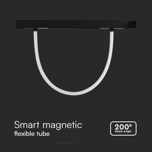 V-TAC 10275 Εύκαμπτο Μαγνητικό Φωτιστικό Ράγας LED Smart WiFi 48V DC 11W 1270lm 200° IP20 CCT 3σε1 Μαύρο Σώμα - Image 6