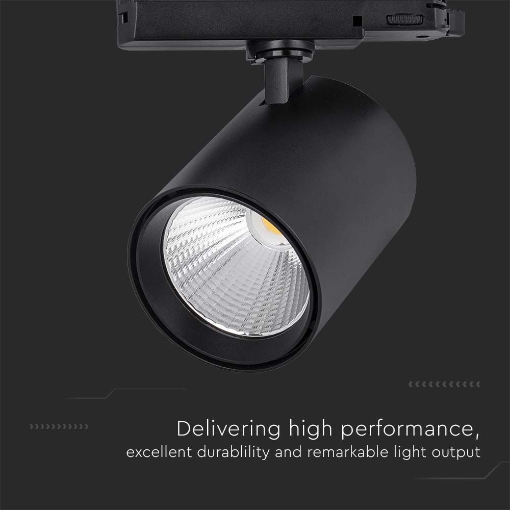 V-TAC 10281 Φωτιστικό Ράγας Τριφασικό COB LED 35W 4000K με Μαύρο Σώμα - Image 6