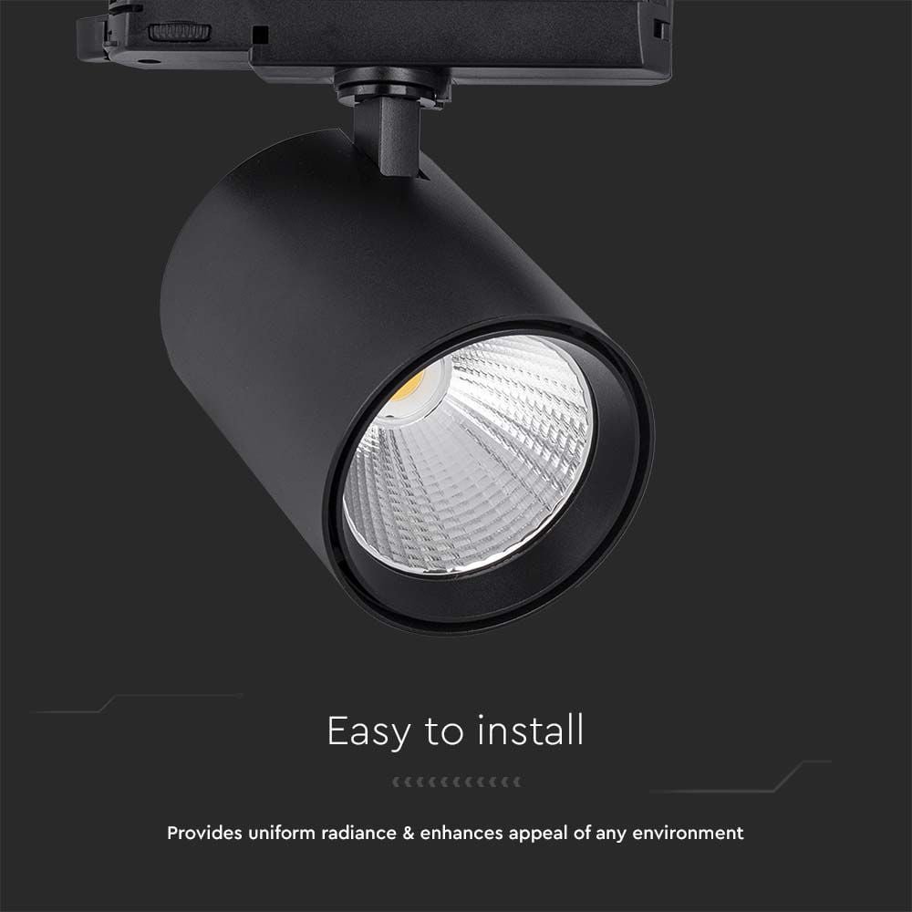 V-TAC 10281 Φωτιστικό Ράγας Τριφασικό COB LED 35W 4000K με Μαύρο Σώμα - Image 7