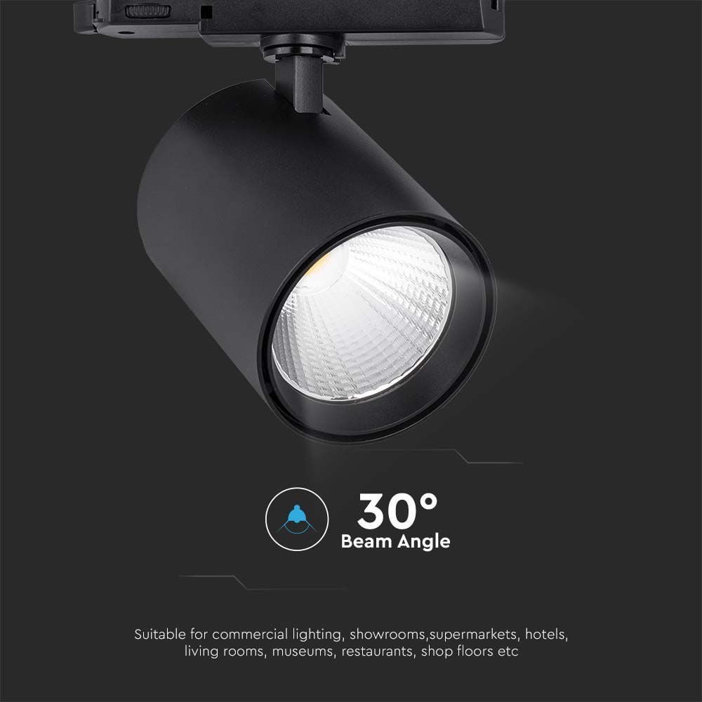 V-TAC 10281 Φωτιστικό Ράγας Τριφασικό COB LED 35W 4000K με Μαύρο Σώμα - Image 8