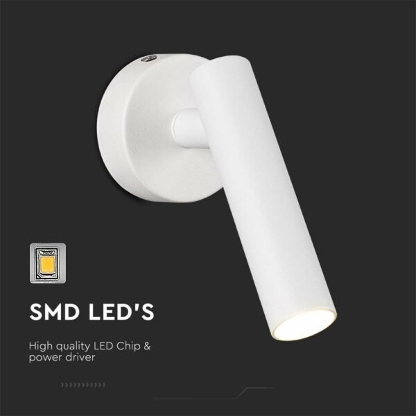 V-TAC 10293 Eπιτοίχιο Φωτιστικό Κομοδίνου LED 2W 4000K σε Λευκό Σώμα - Image 8