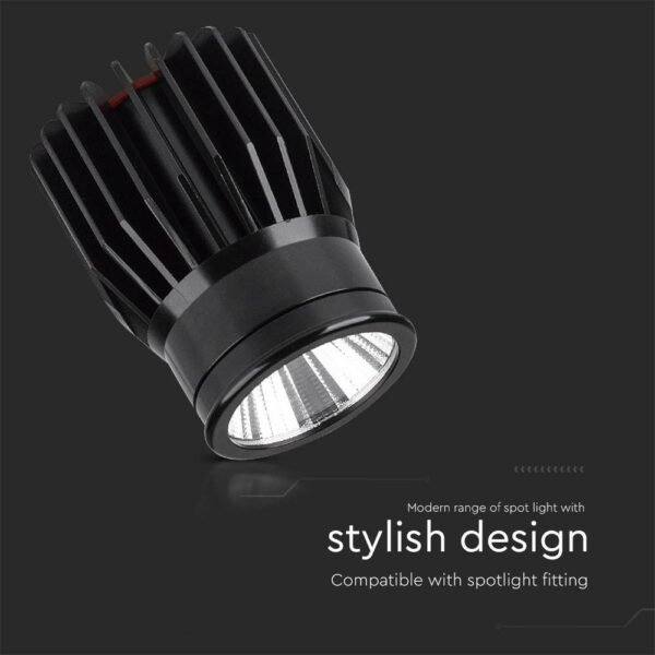 V-TAC 10301 Στρογγυλό Μεταλλικό Χωνευτό Σποτ Module LED SMD 18W 3000K σε Μαύρο χρώμα - Image 6