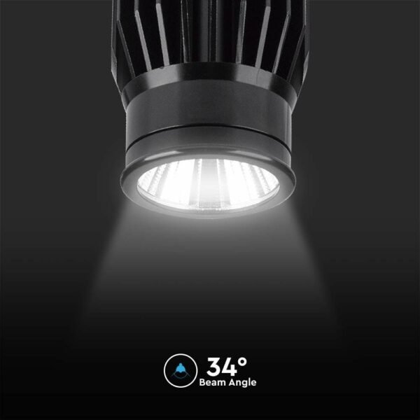 V-TAC 10301 Στρογγυλό Μεταλλικό Χωνευτό Σποτ Module LED SMD 18W 3000K σε Μαύρο χρώμα - Image 9