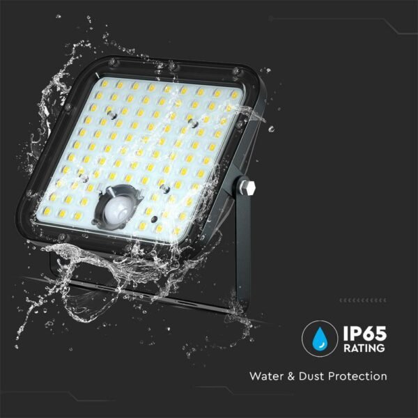 V-TAC 10310 Ηλιακός Προβολέας LED 30W Φυσικό Λευκό 4000K με Μαύρο Σώμα και Αισθητήρα Κίνησης - Image 12