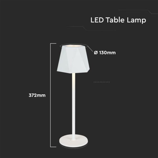 V-TAC 10324 Φωτιστικό Γραφείου LED 1.5W Επαναφορτιζόμενο 3 σε 1 CCT με Λευκό Σώμα Dimmable - Image 5