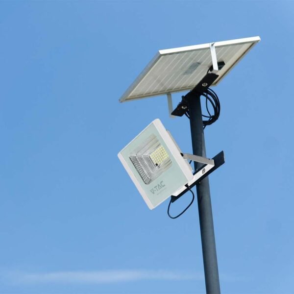 V-TAC 10407 Ηλιακός προβολέας LED 16W 6400K με λευκό σώμα - Image 2