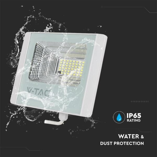 V-TAC 10407 Ηλιακός προβολέας LED 16W 6400K με λευκό σώμα - Image 8