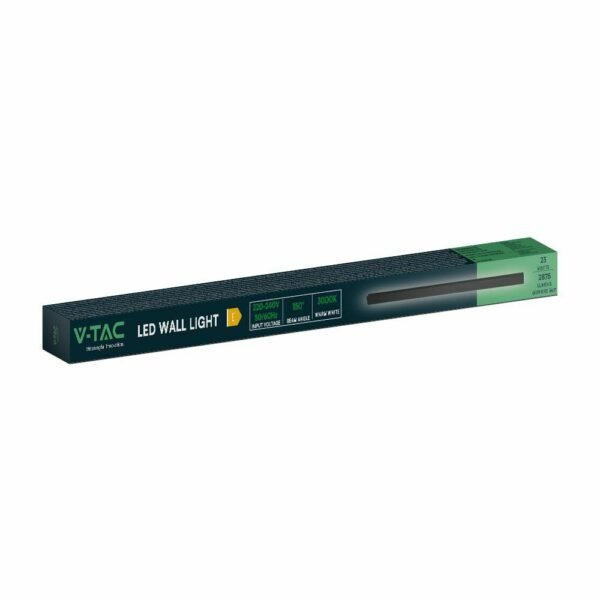 V-TAC 10437 Στεγανή Επιτοίχια Εξωτερική Απλίκα Γραμμική με Ενσωματωμένο LED 23W 4000K σε Μαύρο Χρώμα IP65 - Image 4