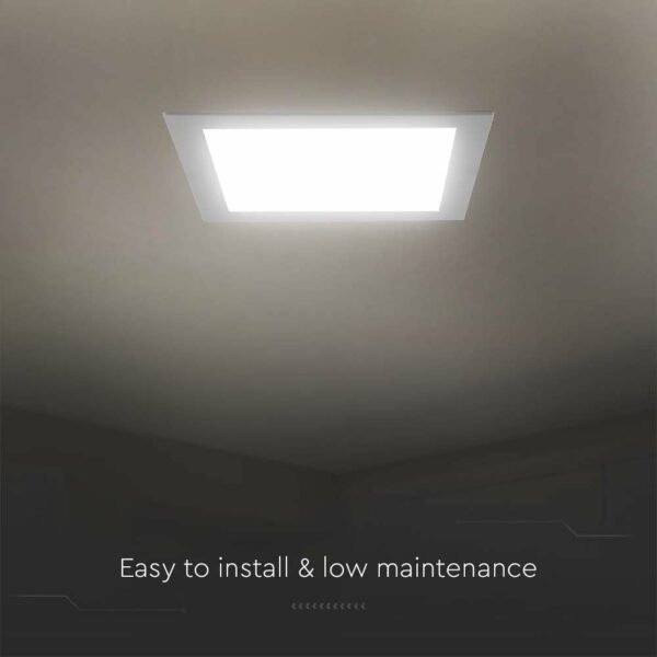 V-TAC 10484 Mini Panel Xωνευτό Backlit LED 12W 4000K σε Λευκό Σώμα Τετράγωνο - Image 9