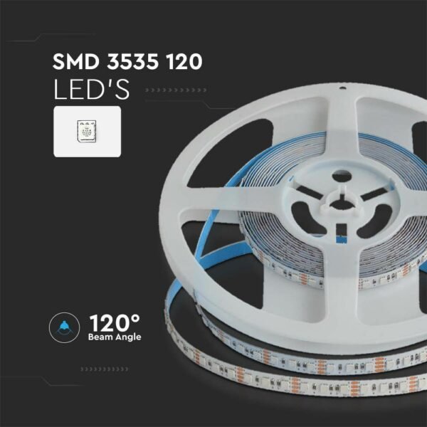 V-TAC 10556 Ταινία LED SMD3535 DC:24V IP20 12W/m RGB - Image 5
