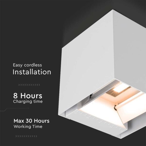V-TAC 11886 Ηλιακό Επιτοίχιο Φωτιστικό COB LED 9W 860lm IP65 με Αισθητήρα Κίνησης PIR Ζεστό Λευκό Λευκό Σώμα - Image 7