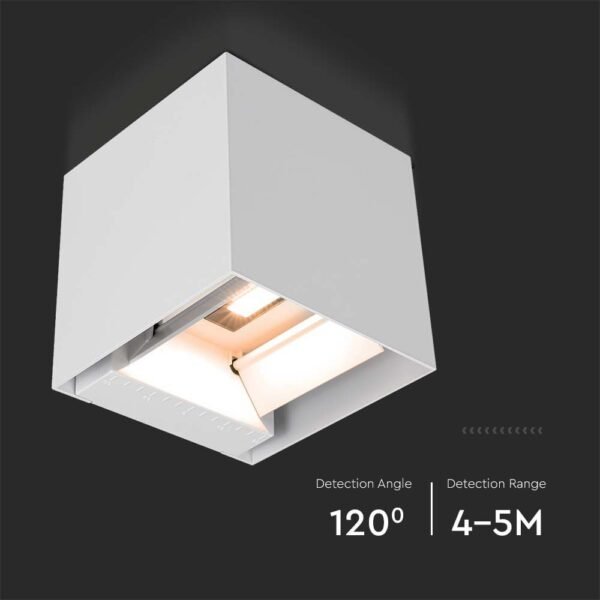 V-TAC 11886 Ηλιακό Επιτοίχιο Φωτιστικό COB LED 9W 860lm IP65 με Αισθητήρα Κίνησης PIR Ζεστό Λευκό Λευκό Σώμα - Image 9