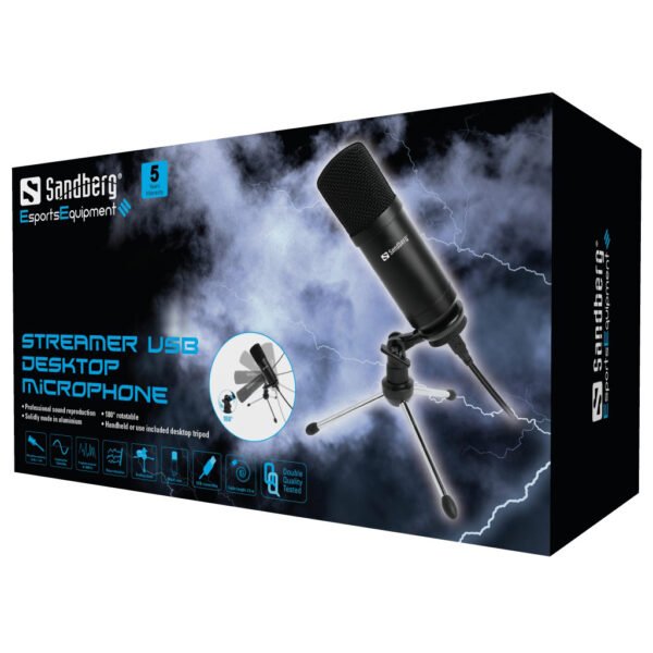 Sandberg Streamer USB Desk Microphone - Image 2