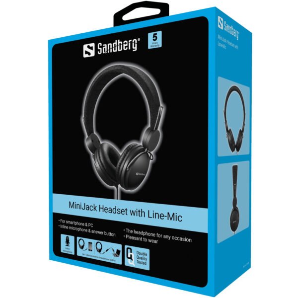 Sandberg MiniJack Headset with Line-Mic - Image 2