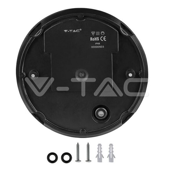 V-TAC 1349 Φωτιστικό Πλαφονιέρα 12W Στρογγυλό Μαύρο Θερμό Λευκό Φως - Image 13
