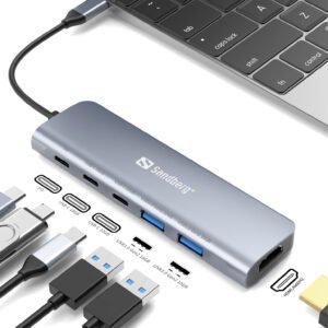 Sandberg USB-C Dock HDMI + 2xUSB-A + 2xUSB-C + PD100W