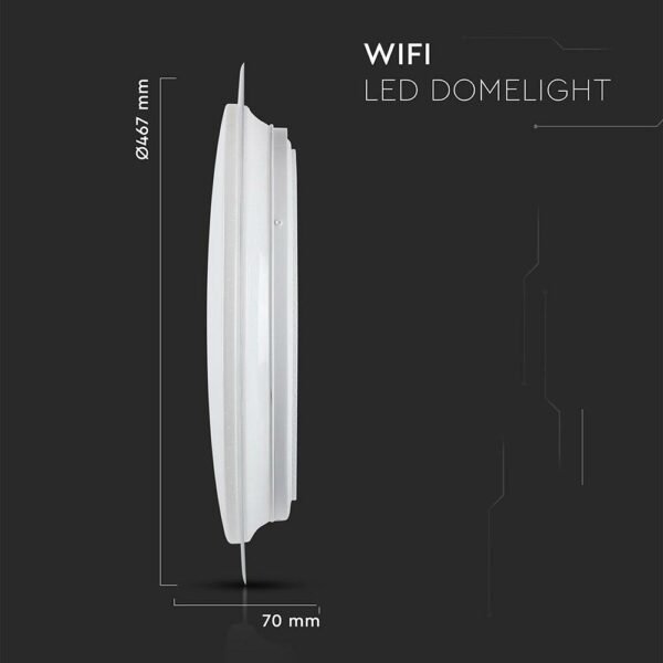 LED Panel/Πλαφονιέρα 40W Στρογγυλή 3σε1 Συμβατή με Amazon Alexa και Google Home Smart Wifi CCT 1497 V-TAC - Image 5