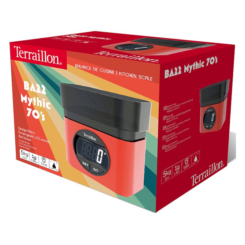 Terraillon GR15200 Ζυγαριά Κουζίνας Κόκκινη Mythique BA22 70S - Image 3