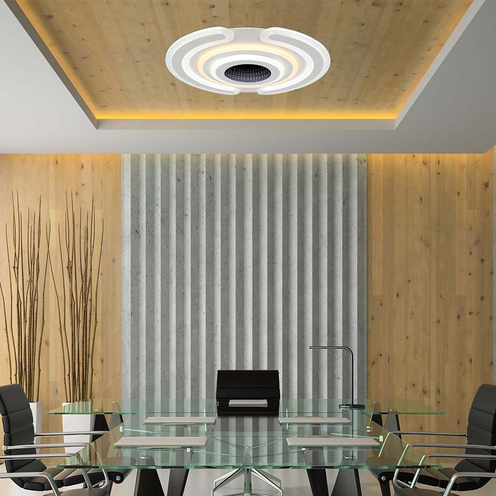 V-TAC 15358 Πλαφονιέρα Οροφής με Ενσωματωμένο LED 95W 3 σε 1 CCT με Λευκό Σώμα Dimmable και Τηλεχειριστήριο - Image 2