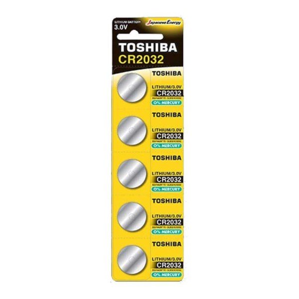 Μπαταρία Λιθίου Toshiba 3.0V - CR2032 Νόμισμα 5 τμχ