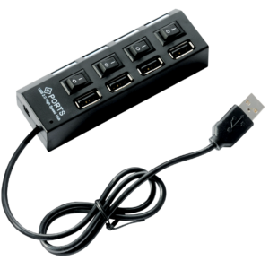 USB-HUB USB 2.0 HUB με 4 θύρες και διακόπτες ON/OFF για κάθε θύρα καθώς και ενδείξεις λειτουργίας με LED OEM 3.3.7