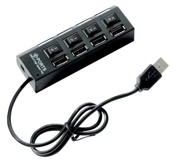 USB-HUB USB 2.0 HUB με 4 θύρες και διακόπτες ON/OFF για κάθε θύρα καθώς και ενδείξεις λειτουργίας με LED OEM 3.3.7