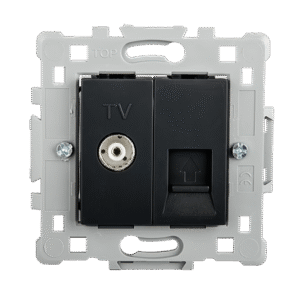 ΠΡΙΖΑ TV(ΘΗΛΥΚΗ)+RJ45 ΜΑΥΡΗ EL1645 SPLENDOR