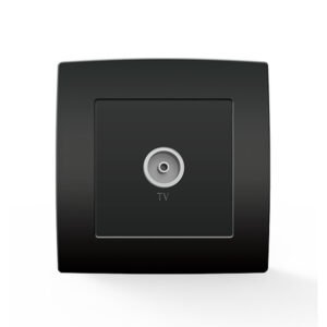 CITY Πρίζα Κεραίας Τηλεόρασης TV Τερματική Ανθρακίτης-Μαύρο Elmark 193251