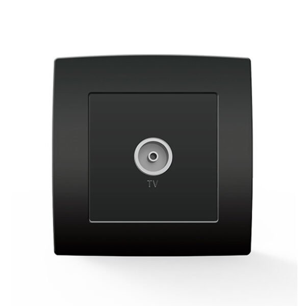 CITY Πρίζα Κεραίας Τηλεόρασης TV Τερματική Ανθρακίτης-Μαύρο Elmark 193251