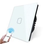 Smart Διακόπτης Wi-Fi Αφής 10A Λευκός Γυάλινος Χωνευτός