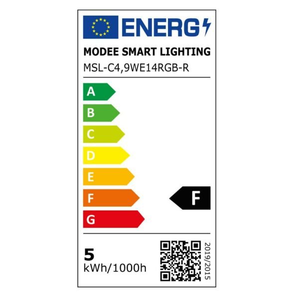 Modee C35 4,9W Λάμπα Smart Milky E14 4000K  470 lms RGB+W με Τηλεχειριστήριο - Image 2