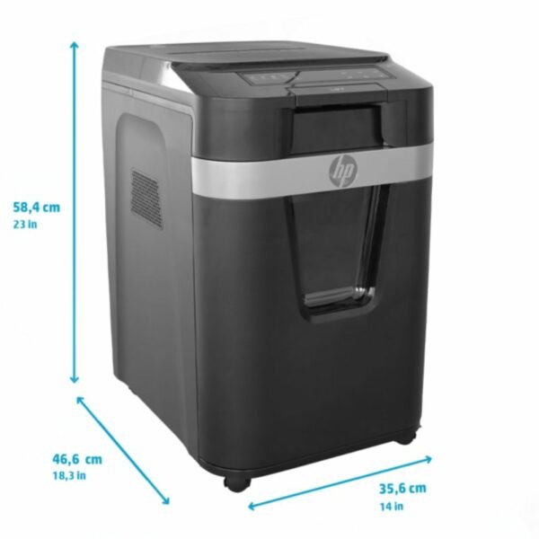 HP Pro Shredder Auto 200MC – 2821 Μαύρος καταστροφέας εγγράφων με συνδετήρες και καρτών Micro Cut P5 – 10 Manual/200 Auto x A4 – 32.2L - Image 4
