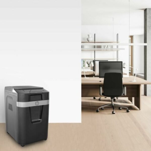 HP Pro Shredder Auto 200MC – 2821 Μαύρος καταστροφέας εγγράφων με συνδετήρες και καρτών Micro Cut P5 – 10 Manual/200 Auto x A4 – 32.2L - Image 9
