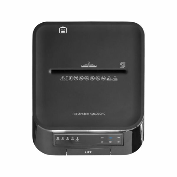 HP Pro Shredder Auto 200MC – 2821 Μαύρος καταστροφέας εγγράφων με συνδετήρες και καρτών Micro Cut P5 – 10 Manual/200 Auto x A4 – 32.2L - Image 5