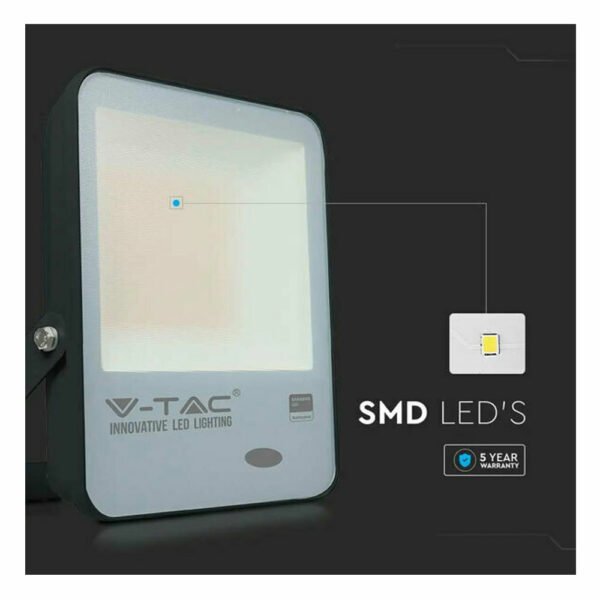 30W LED θερμό λευκό 3000K Προβολέας με αισθητήρα φωτός μαύρο σώμα 100lm/W 20169 V-TAC - Image 7