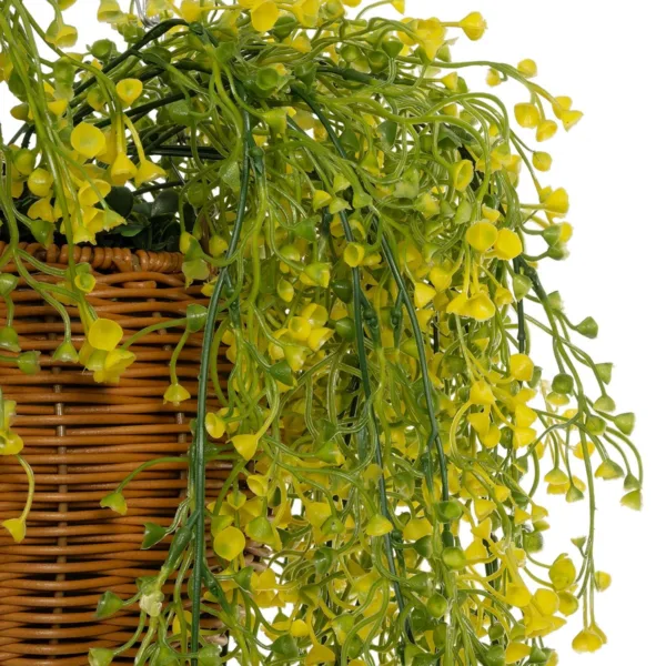 GloboStar® Artificial Garden GOLDEN BELL WILLOW HANGING PLANT 20626 Τεχνητό Κρεμαστό Διακοσμητικό Φυτό Κίτρινη Ιτιά Μ40 x Π40 x Y60cm - Image 4