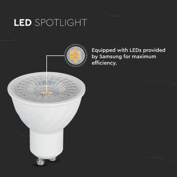 V-TAC 21192 Λάμπα Spot GU10 Samsung chip LED SMD 6W 3000K 110° - Image 6